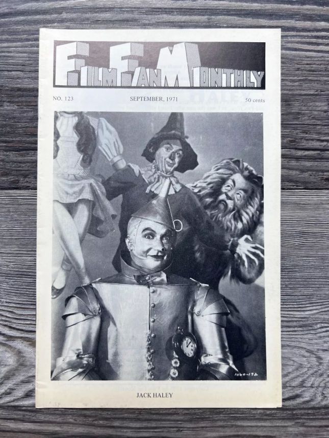 FILM FAN MONTHLY magazine side cover Issue 123 September 1971