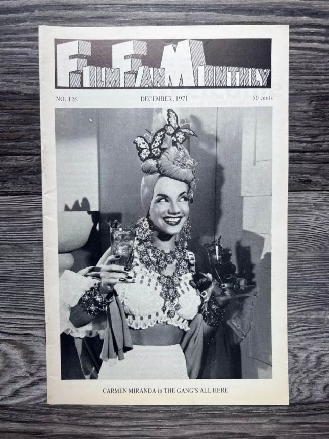 FILM FAN MONTHLY magazine side cover Issue 126 December 1971