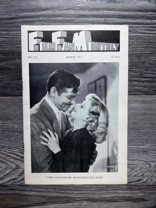 FILM FAN MONTHLY magazine side cover Issue 129 March 1972