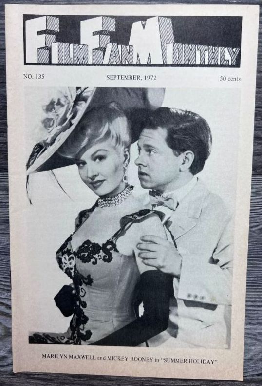 FILM FAN MONTHLY magazine cover Issue 135 September 1972