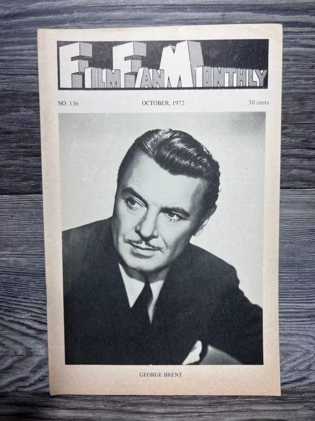 FILM FAN MONTHLY magazine side cover Issue 136 October 1972