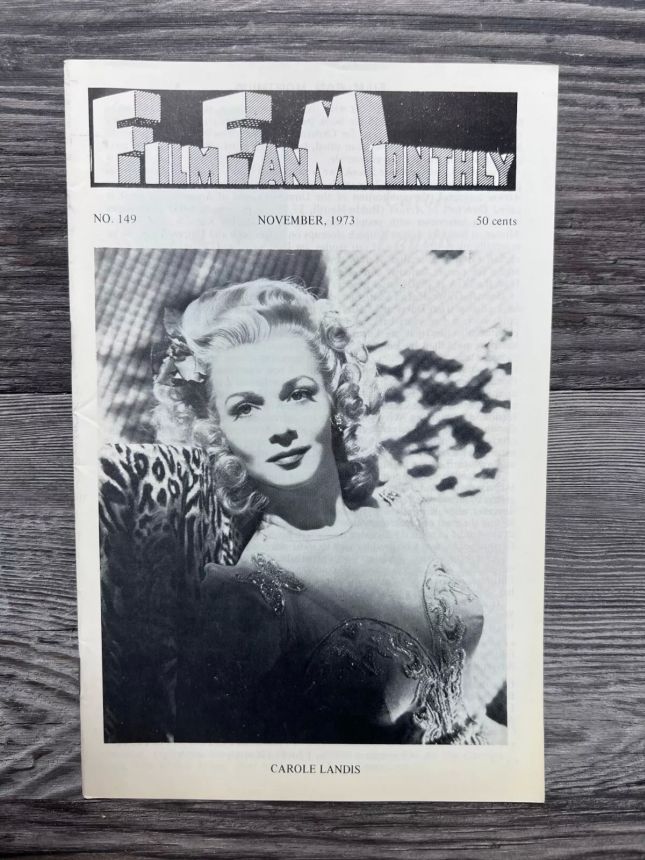 FILM FAN MONTHLY magazine side cover Issue 149 November 1973