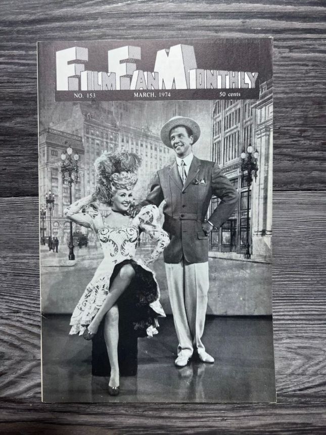 FILM FAN MONTHLY magazine side cover Issue 153 March 1974