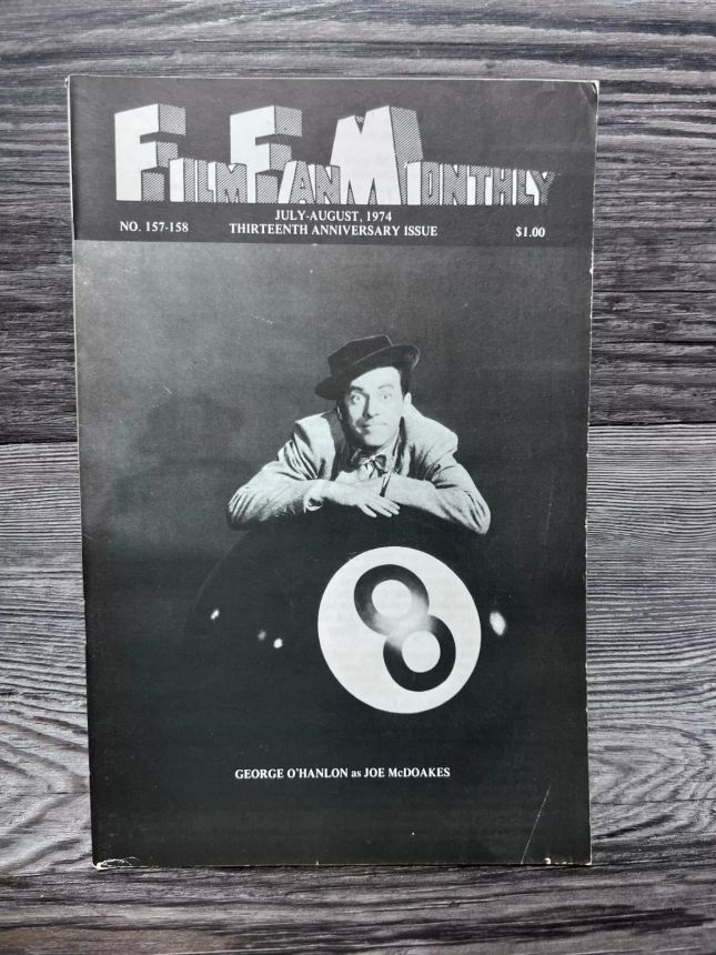 FILM FAN MONTHLY magazine side cover Issue 157/158 July/August 1974