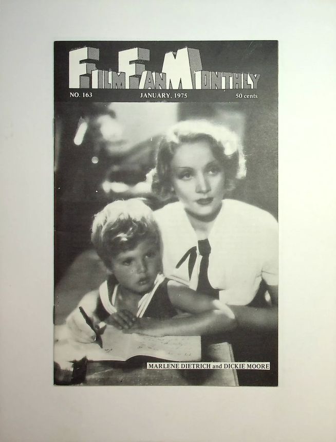 FILM FAN MONTHLY magazine side cover Issue 163 January 1975