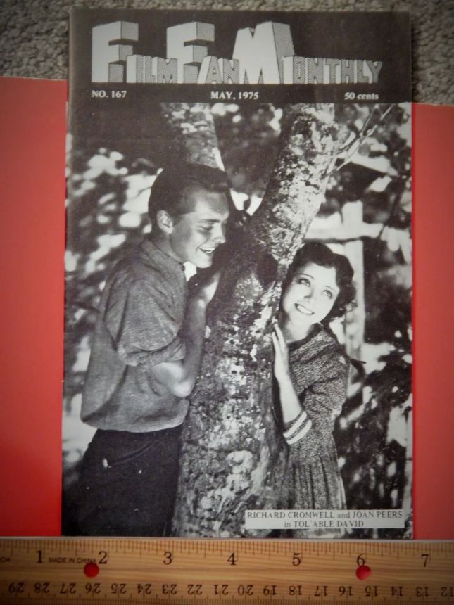 FILM FAN MONTHLY magazine side cover Issue 167 May 1975