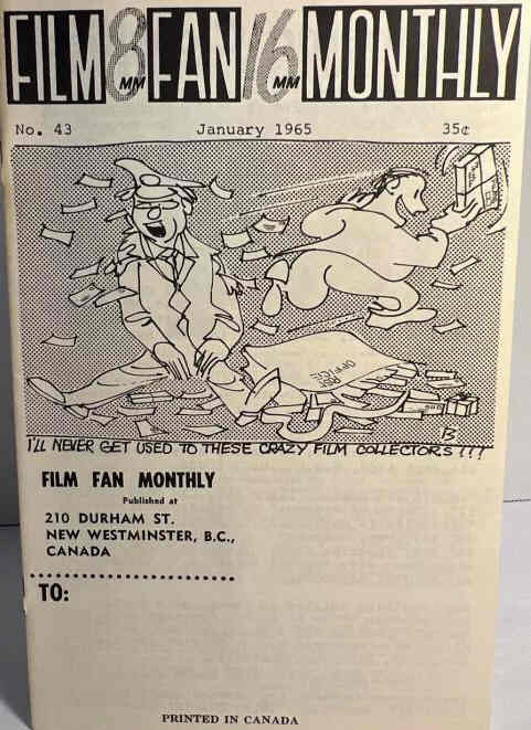 FILM FAN MONTHLY magazine side cover Issue 43  January 1965