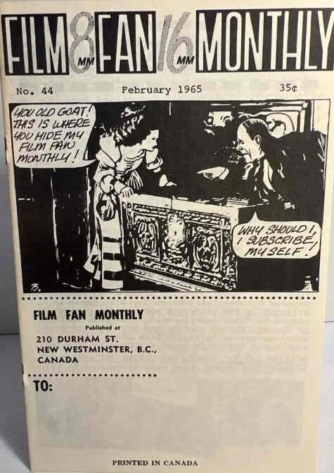 FILM FAN MONTHLY magazine side cover Issue 44  February 1965