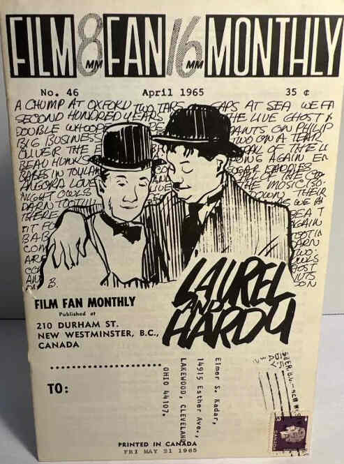 FILM FAN MONTHLY magazine side cover Issue 46  April 1965