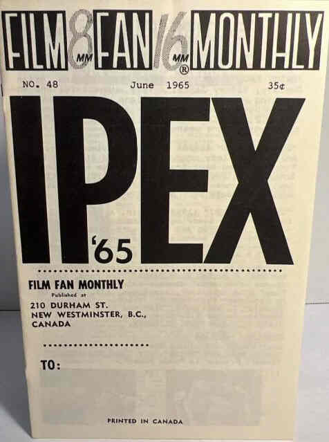 FILM FAN MONTHLY magazine side cover Issue 48  June 1965