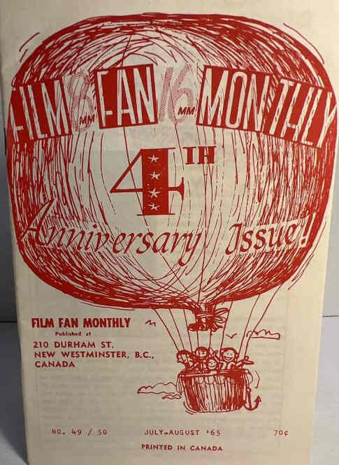 FILM FAN MONTHLY magazine side cover Issue 49-50  July/August 1965