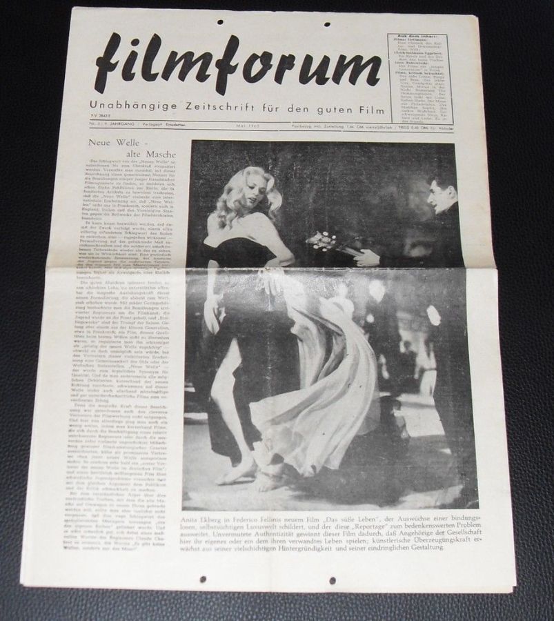 FILMFORUM (1951) magazine cover  May 1960