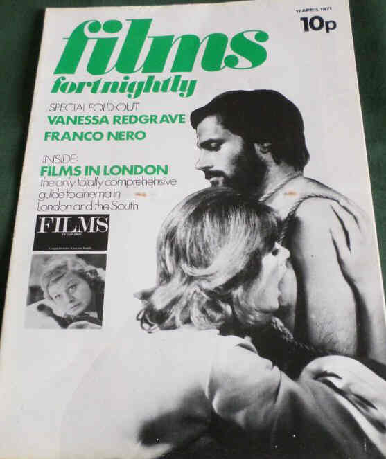 FILMS FORTNIGHTLY magazine side cover 17 April 1971