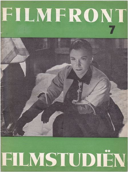FILMFRONT-FILMSTUDIEN magazine side cover  Vol 3 No  7 1 July 1950