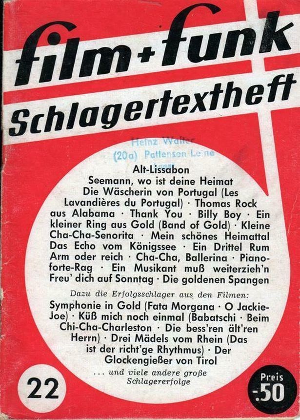 FILM PLUS FUNK SCHLAGERTEXTHEFT magazine side cover Issue 22   