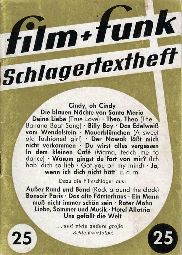 FILM PLUS FUNK SCHLAGERTEXTHEFT magazine side cover Issue 25   