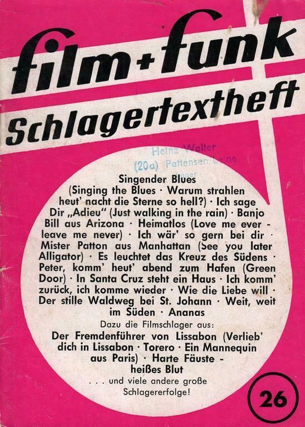 FILM PLUS FUNK SCHLAGERTEXTHEFT magazine side cover Issue 26   