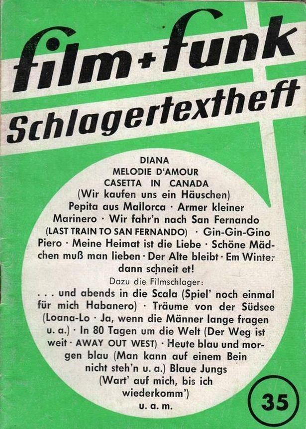 FILM PLUS FUNK SCHLAGERTEXTHEFT magazine side cover Issue 35   