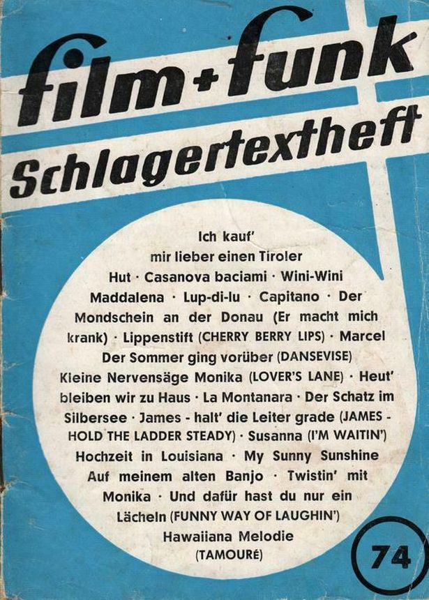 FILM PLUS FUNK SCHLAGERTEXTHEFT magazine side cover Issue 74   