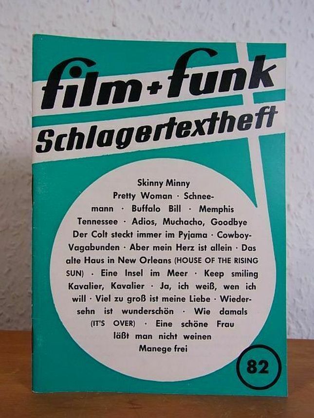 FILM PLUS FUNK SCHLAGERTEXTHEFT magazine side cover Issue 82   