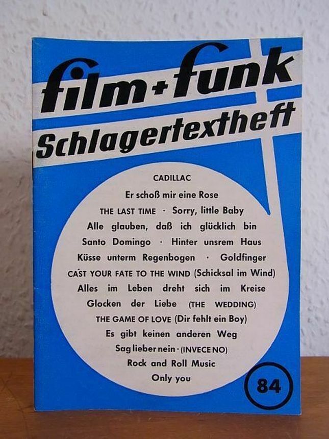 FILM PLUS FUNK SCHLAGERTEXTHEFT magazine side cover Issue 84   