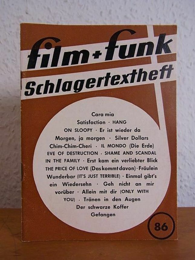 FILM PLUS FUNK SCHLAGERTEXTHEFT magazine side cover Issue 86   