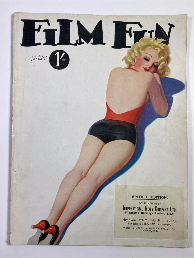 FILM FUN (UK) magazine side cover  May 1934