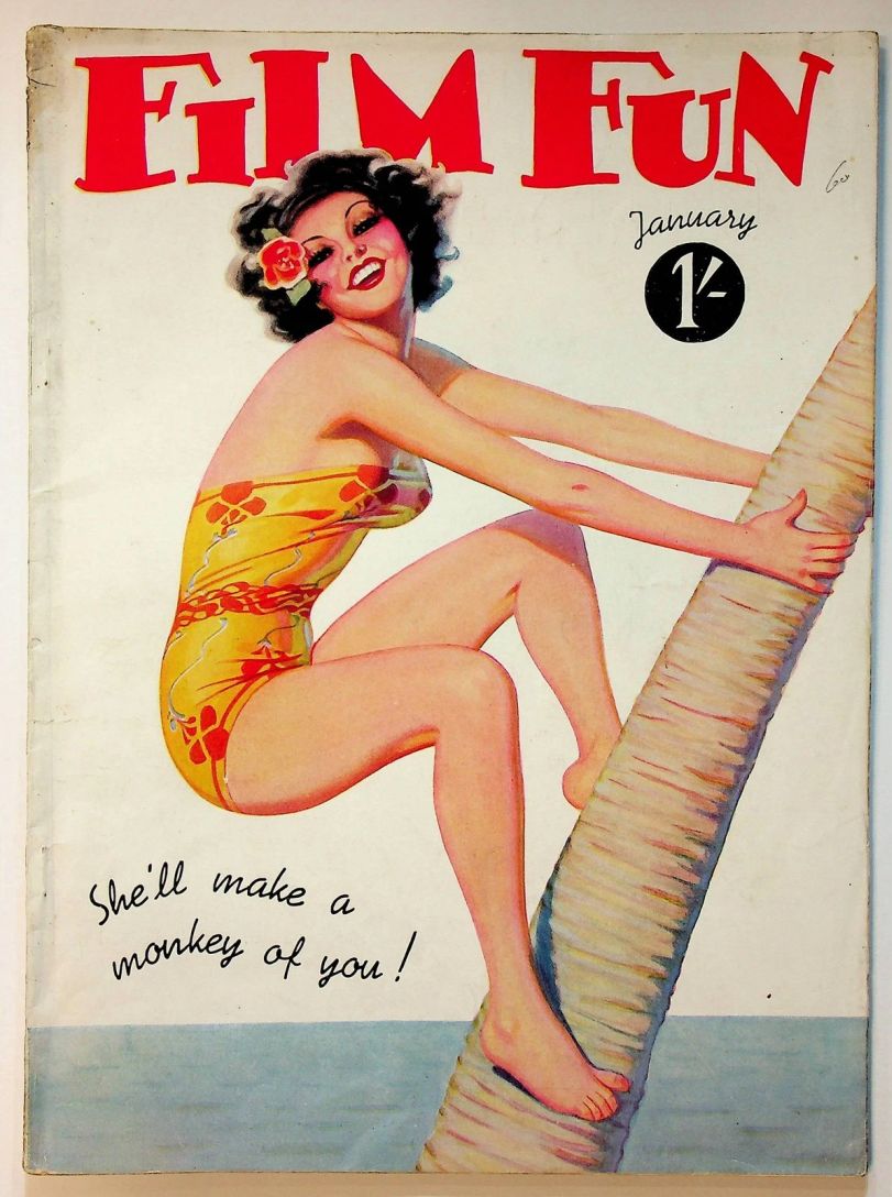 FILM FUN (UK) magazine side cover  January 1935