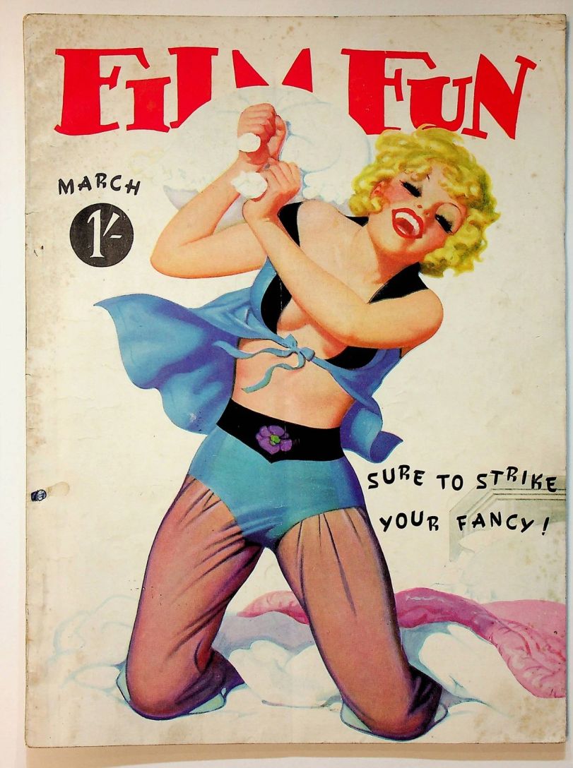 FILM FUN (UK) magazine side cover  March 1936