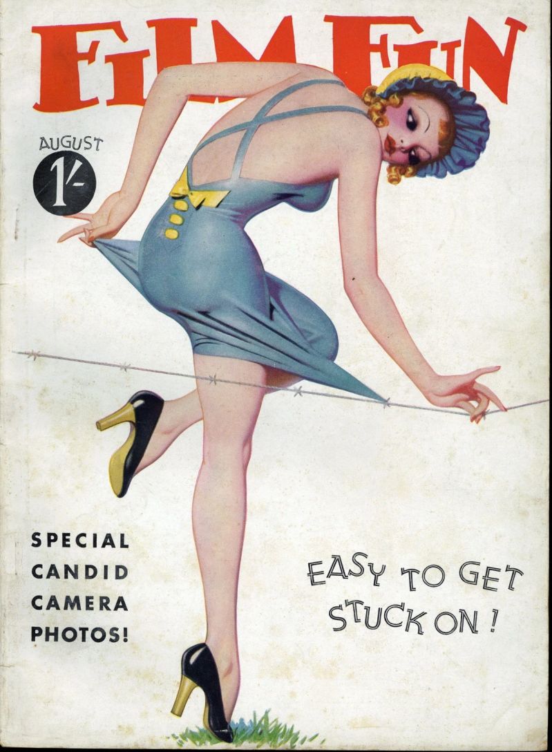 FILM FUN (UK) magazine side cover  August 1937