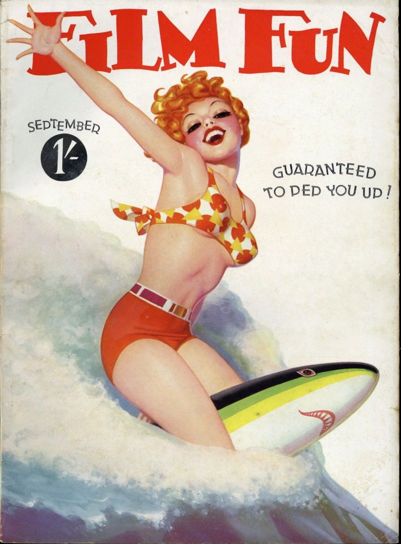 FILM FUN (UK) magazine side cover  September 1937