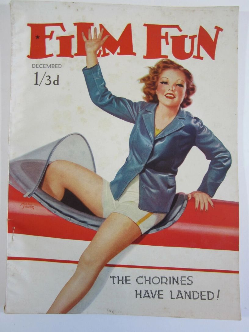 FILM FUN (UK) magazine side cover  December 1938