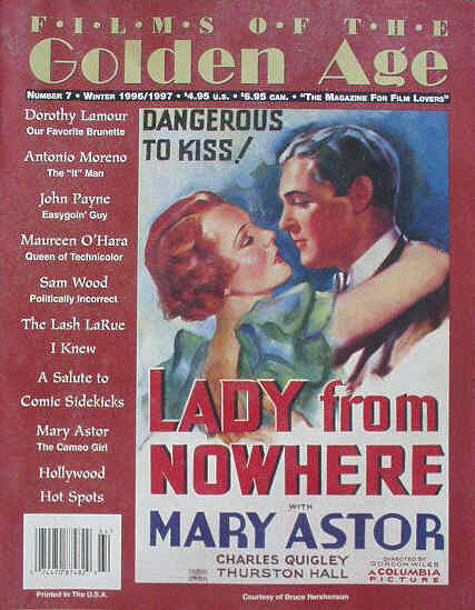 FILMS OF THE GOLDEN AGE magazine side cover Issue 7 Winter 1996