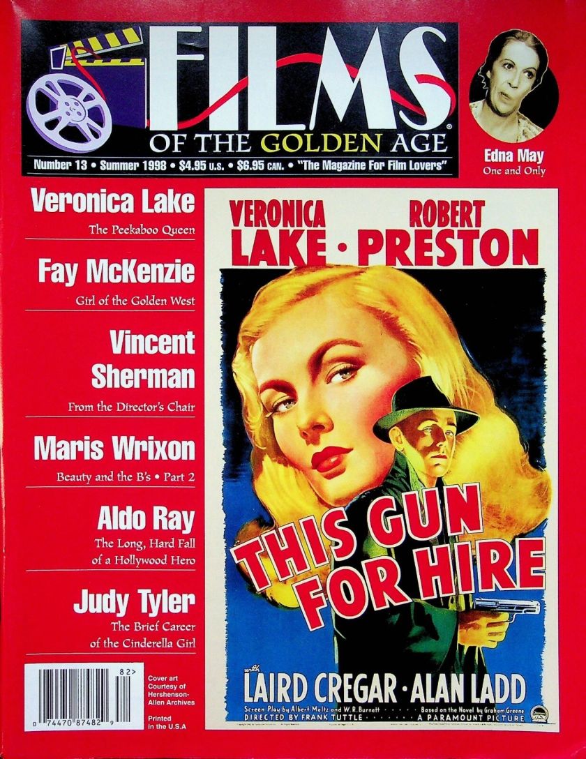 FILMS OF THE GOLDEN AGE magazine side cover Issue 13 Summer - June/July/August 1998