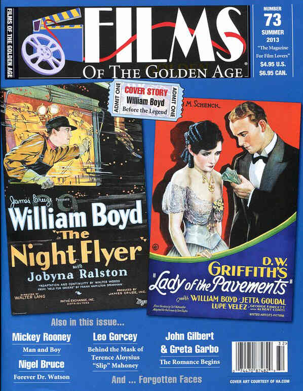FILMS OF THE GOLDEN AGE magazine side cover Issue 73 Summer 2013