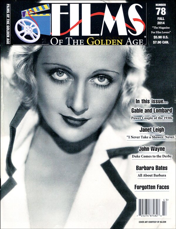 FILMS OF THE GOLDEN AGE magazine side cover Issue 78 Fall 2014