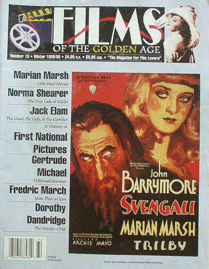 FILMS OF THE GOLDEN AGE magazine side cover Issue 15 Winter - December/Jan./Feb. 1998