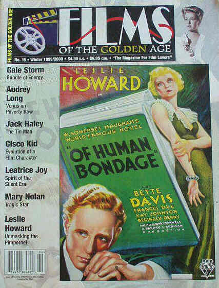 FILMS OF THE GOLDEN AGE magazine side cover Issue 19 Winter - December/Jan./Feb. 1999