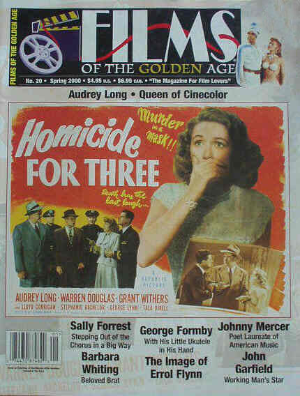 FILMS OF THE GOLDEN AGE magazine side cover Issue 20 Spring - March/April/May 2000