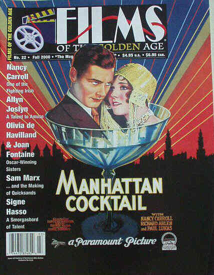FILMS OF THE GOLDEN AGE magazine side cover Issue 22 Fall - September/October/November 2000