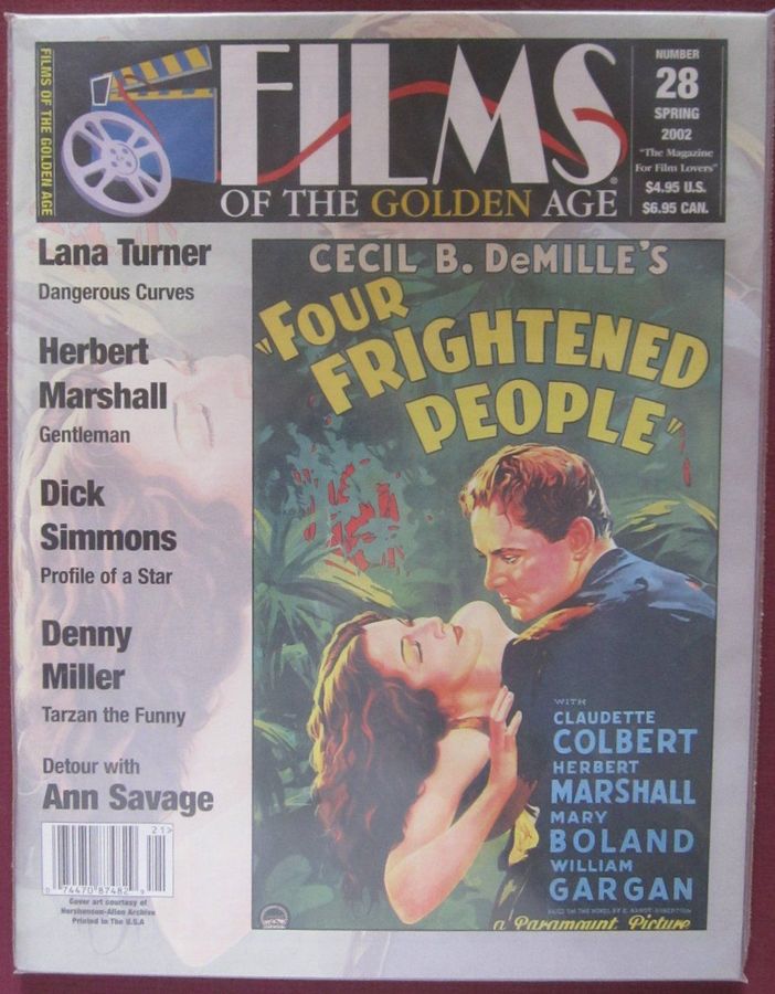 FILMS OF THE GOLDEN AGE magazine side cover Issue 28 Spring - March/April/May 2002