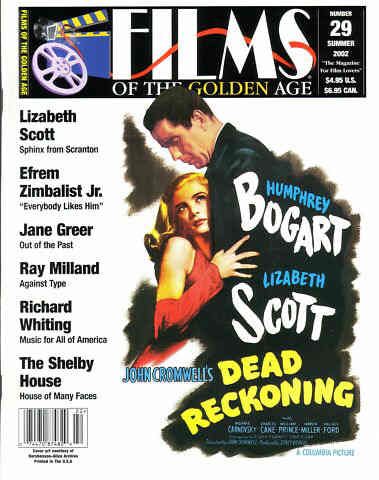 FILMS OF THE GOLDEN AGE magazine side cover Issue 29 Summer - June/July/August 2002