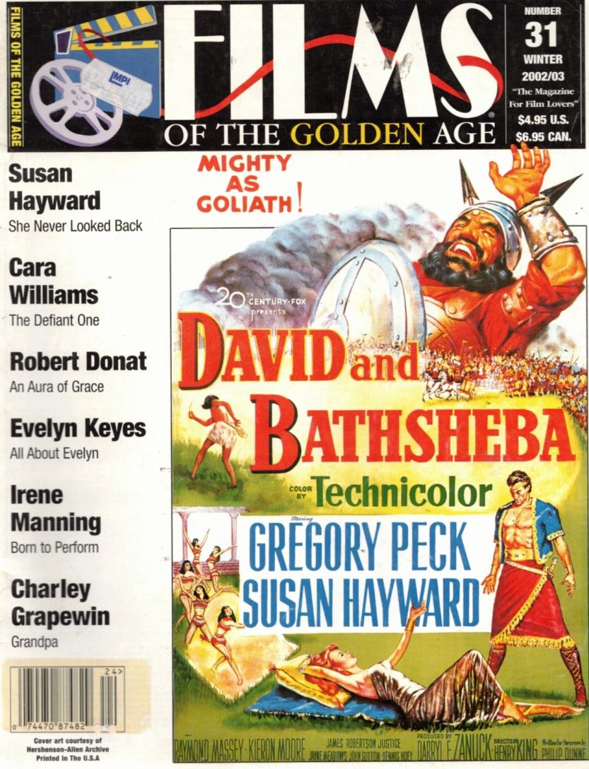 FILMS OF THE GOLDEN AGE magazine side cover Issue 31 Winter - December/Jan./Feb. 2002