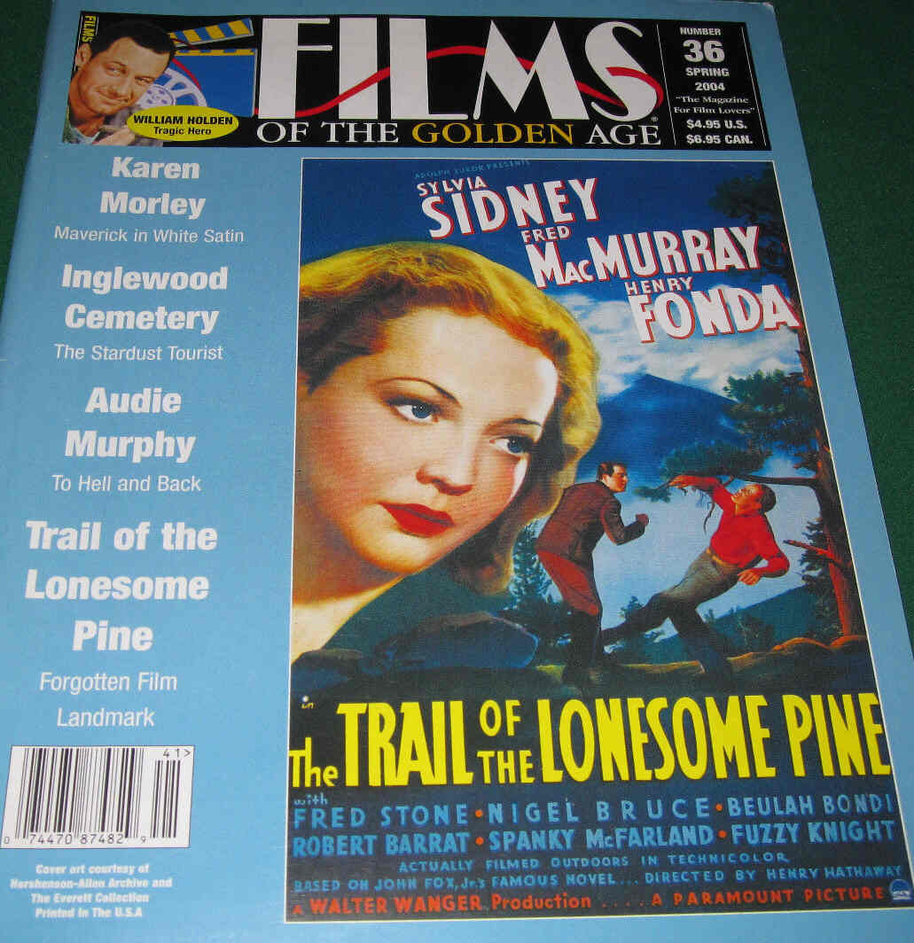 FILMS OF THE GOLDEN AGE magazine side cover Issue 36 Spring - March/April/May 2004