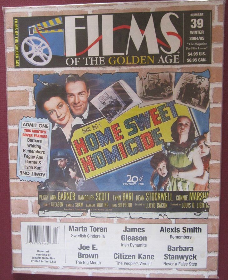 FILMS OF THE GOLDEN AGE magazine side cover Issue 39 Winter - December/Jan./Feb. 2004