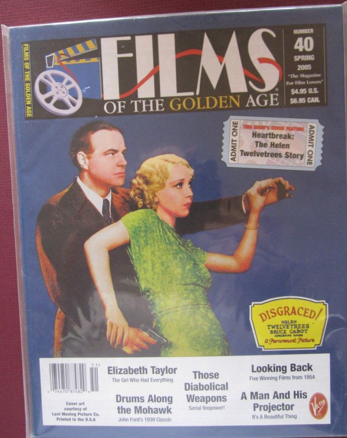 FILMS OF THE GOLDEN AGE magazine side cover Issue 40 Spring - March/April/May 2005