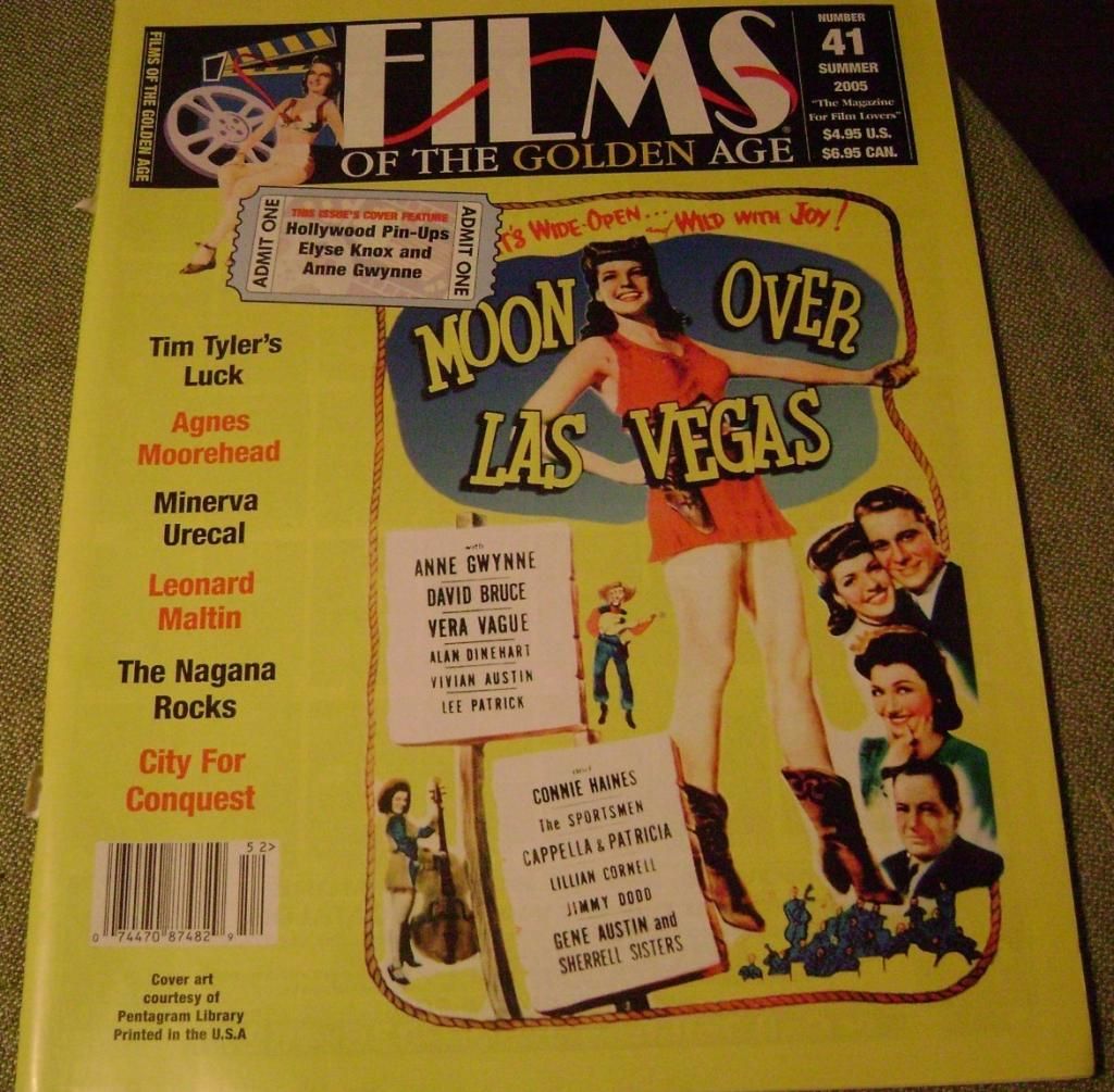 FILMS OF THE GOLDEN AGE magazine side cover Issue 41 Summer - June/July/August 2005