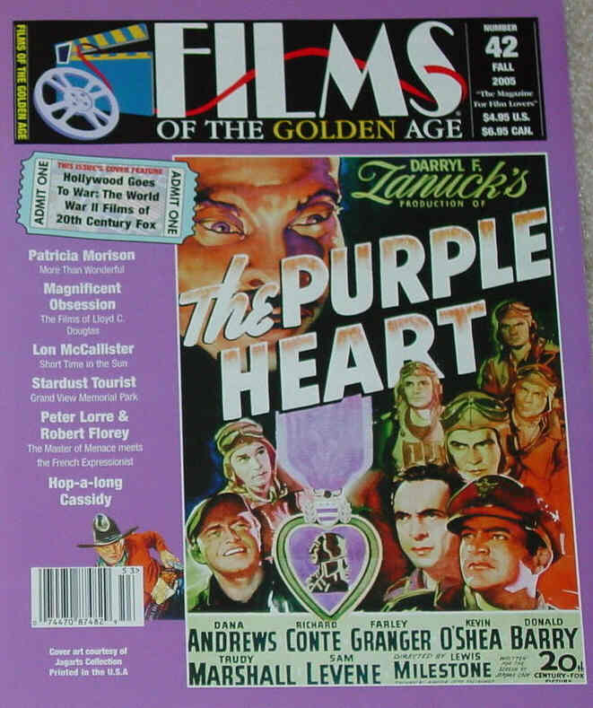 FILMS OF THE GOLDEN AGE magazine side cover Issue 42 Fall - September/October/November 2005