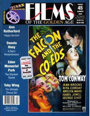 FILMS OF THE GOLDEN AGE magazine side cover Issue 45 Summer 2006