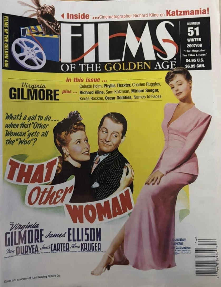 FILMS OF THE GOLDEN AGE magazine side cover Issue 51 Winter 2008